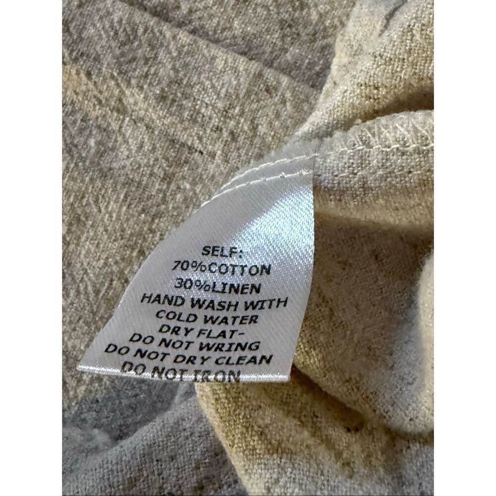 P Cill Linen Blend Beige Shift Dress Oversized Minimalist Small - Picture 12 of 12